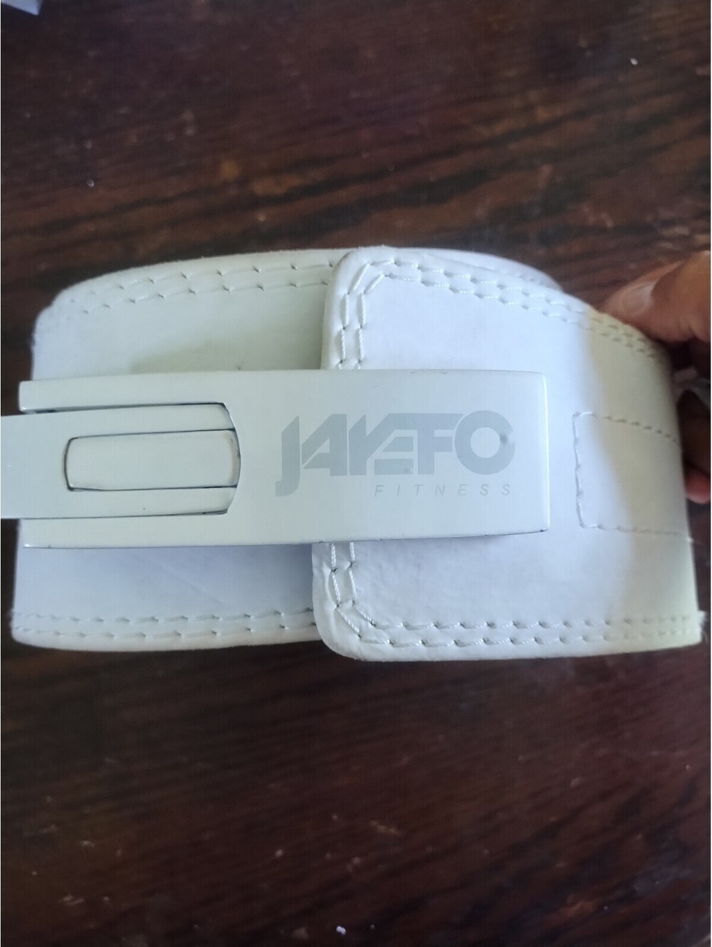 Jayefo‎ Fitness White Powerlifting Lever Belt Size Small 4" Wide